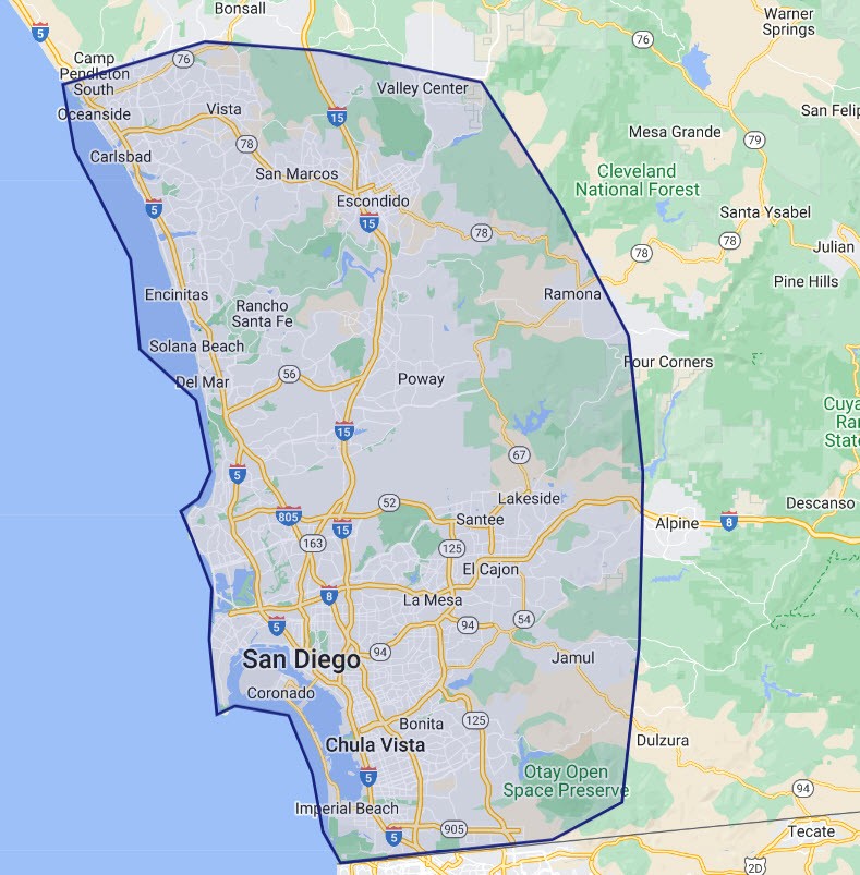 san diego map